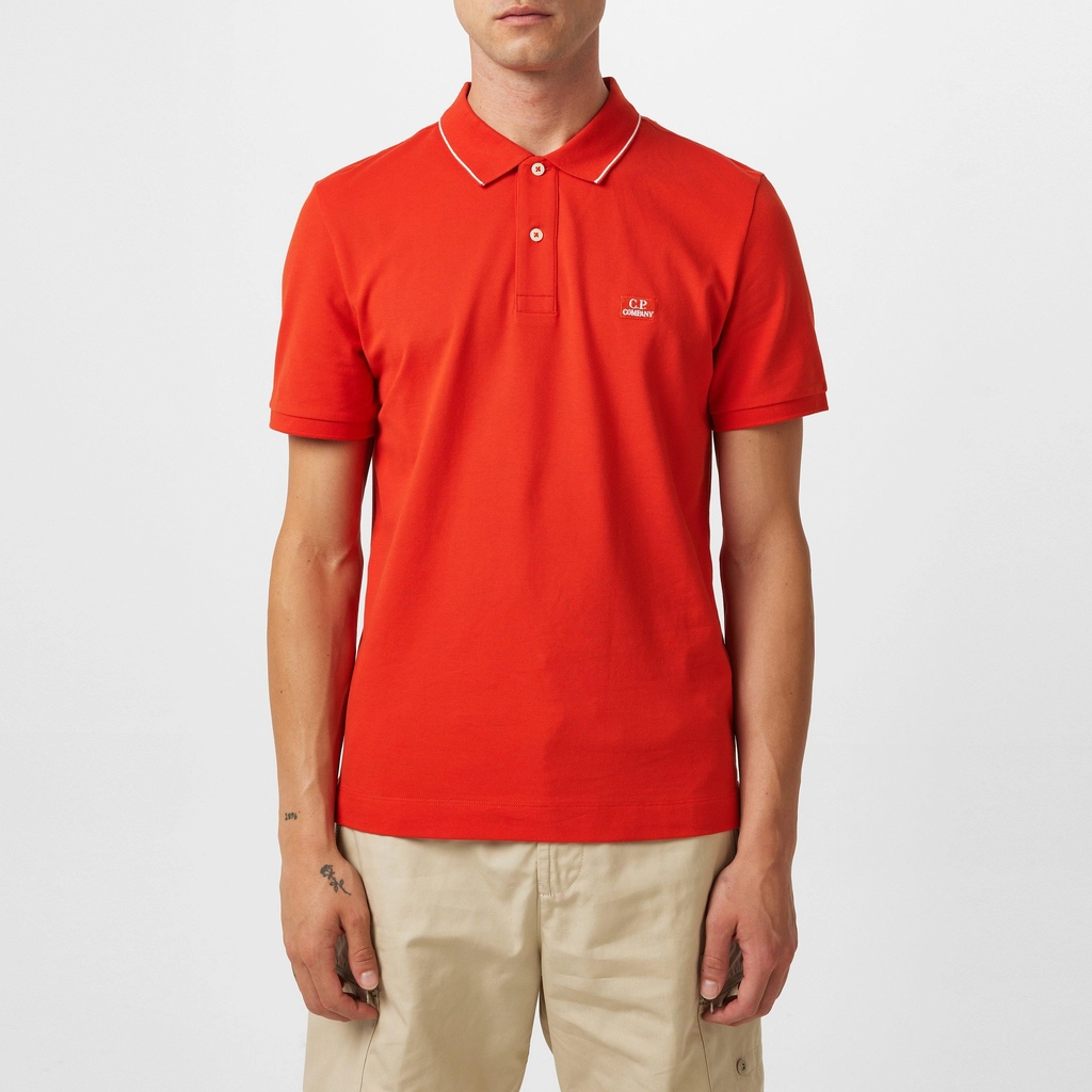 CP Company Polo Shirt - Fiery Red 455